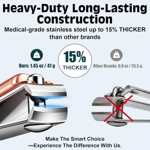 Nail Clippers Set, Fingernail and Toenail Clipper Cutters Trimmers Kit - color: 3Pack - Rose Gold