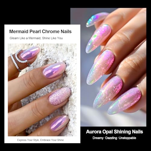18 Colors Mermaid Pearl Chrome Powder for Nails Holographic Iridescent - color: F-099 Set