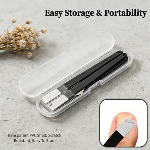 Professional 6-Piece Ingrown Toenail Tool Kit, Stainless Steel Foot Callus Remover & Pedicure Tools Set with Storage Case, Heavy Duty Durable Foot Rasp for Dead Skin Corn, Home Use