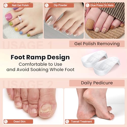 Yokilly Toe Nail Soaking Bowl: Large Size Acetone Proof Toe Soaking Tray - color: Clear