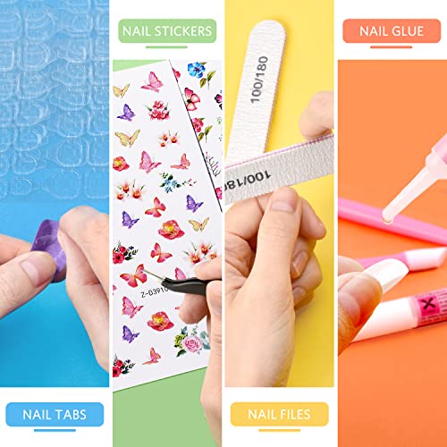 TsMADDTs Coffin Press On Nails, Acrylic Medium Short Ballerina False Nails