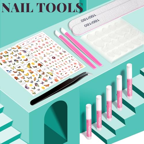 TsMADDTs Short Oval Press On Nails for Beginner Home DIY or Salon Manicure