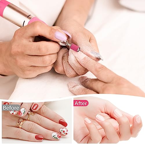 Sanding Bands for Nail Drill 240 Grit Extreme Fine Nail Sanding Bands 200Pcs Pink Professional Sanding Bands and 2Pcs Nail Drill Bits for Manicures and Pedicure - color: pink, size: 240 grit