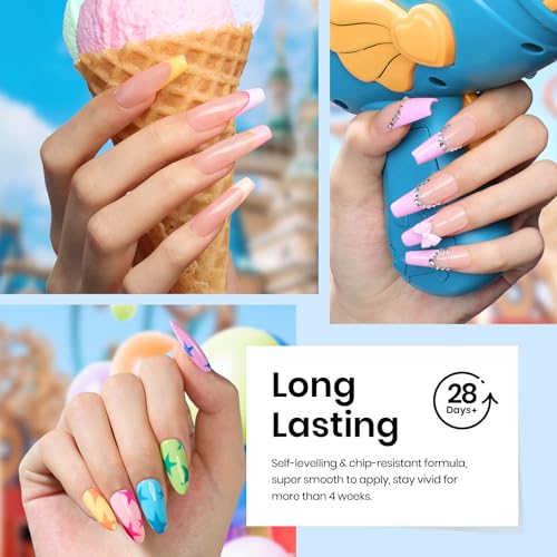 Beetles Gel Nail Polish Set, 23Pcs Color Gel Polish with Base & Top Coat - color: Fantasyland Collection