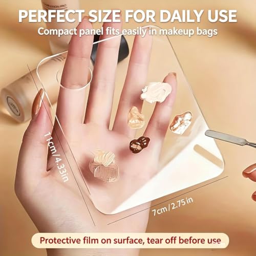 Professional Acrylic Makeup Palette for Cosmetic Mixing, Nail Art, Eyeshadow and Eyelash Application with Blending Tool (1pc) - color: 1pc