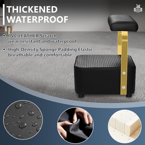 Independent Footrest for Backwash Beauty Spa Shampoo Bowl and Chair Set,Footstool for Spa Beauty, Ottoman for Shampoo Station Chair in Salon and Spa (Golden) - color: Golden
