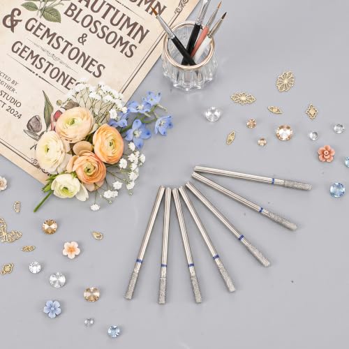8Pcs Cuticle Nail Drill Bit Set 3/32" Shank Set Steel Color