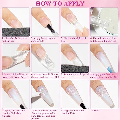 MIZHSE Non-Sticky Solid Builder Gel For Nails, 30g Clear and Pink Sculpting Building Carving Modeling Hard Gel for Nail Strengthen Nail Extension 3D Nail Art for Soak Off Manicure Kit DIY Home Gift - color: 30g Clear+Pink