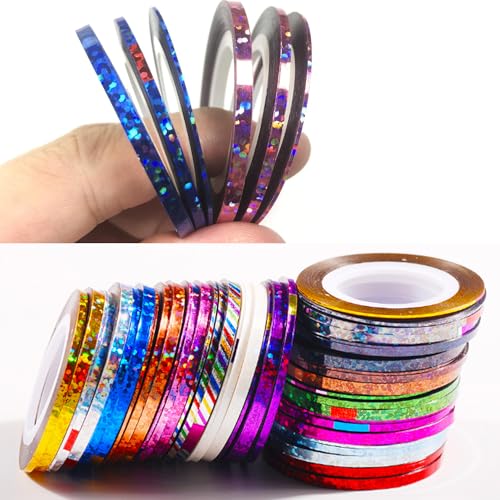 Gold Nail Art Striping Tape Lines Kit Silver Nails Striping Tape - color: Blue