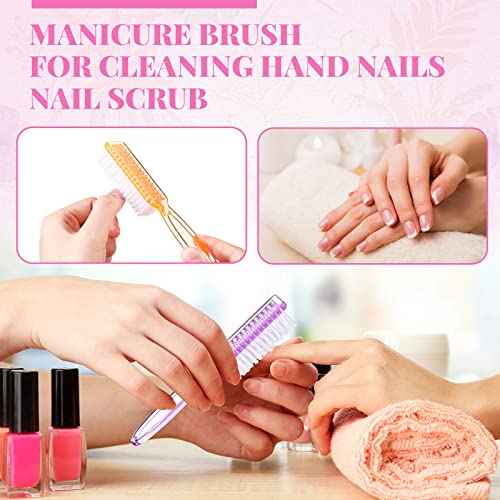 Patelai 24 Pcs Nail Brushes for Cleaning, Fingernail Hand Toes,Transparent - color: Transparent