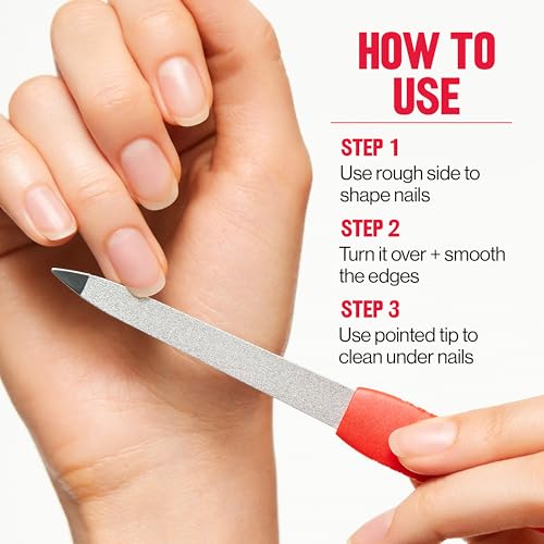 Revlon Compact Emeryl Nail File, Red, 1 Count