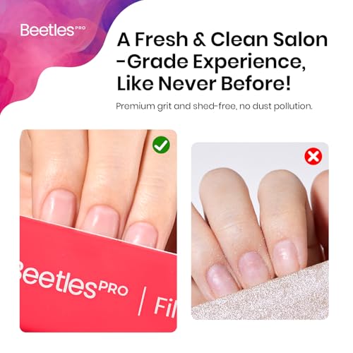 Beetles Pro 100 Grit Nail Files for Acrylic Nails - color: A-white-100
