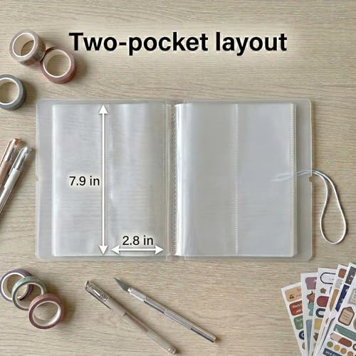 Sticker Organizer Album, 104 Pockets For Small Sticker Sheets - size: Small(2.8" x 7.9“)