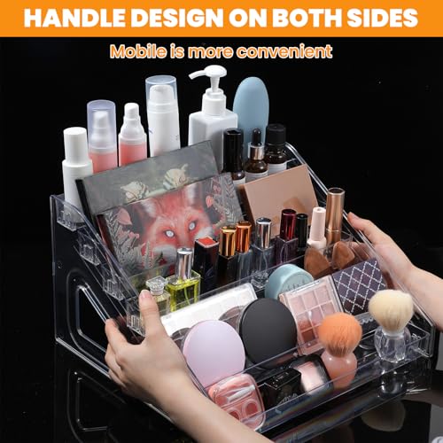 2 Pcs 7 Tier Essential Oil Organizer Clear Holder Nail Polish Display Rack
