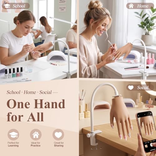 LIONVISON Practice Hand for Acrylic Nails: Detachable Practice Hand Kit