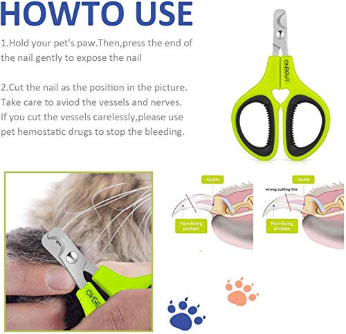 Pet Nail Clippers, Cat & Kitten Claw Nail Clipper Safe Sharp Trimmer - color: Green