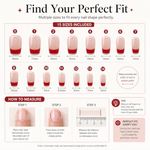 54pcs Red French Tip Press on Nails and Toenails Set, 3D Bows and Pearls Fake Nails Coffin Shape, Full Cover Red False Toe Nails Bundle, Coquette Aesthetic DIY Manicure Kit for Women - color: Red French