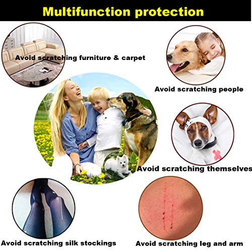 VICTHY 100pcs Dog Nail Caps & Claw Caps with Adhesive Glue and Applicators - size: M