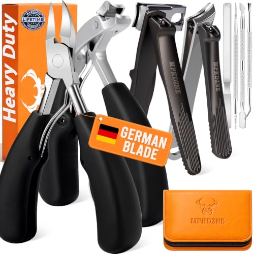 8-in-1 Pro Toenail Clippers Set for Thick Ingrown Toenail Luxurious Bags - color: 8pack - Black