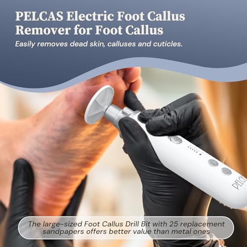 PELCAS Electric Nail Filer, Cordless Nail Drill with LED Light & 5 Speeds - color: Silver