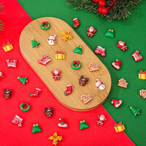 120pcs Christmas Resin Charms for Crafts Mini Slime Resin Charms Beads
