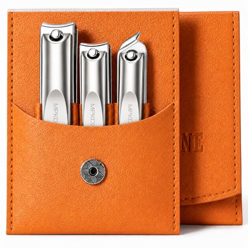 Nail Clippers Set, Fingernail and Toenail Clipper Cutters Trimmers Kit - color: 3Pack - Satin Silver