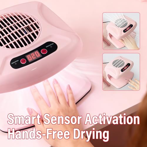 NOVAL Nail Dryer for Regular Polish, Warm & Cool Air, Auto Sensor