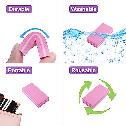 Nail Buffers (60 Pack), Buffer Block Nail File for Acrylic Nails and Natural Nails, 100/180 Grit Small Nail Buffer Block Bulk Buffing Blocks for Nail Buff Professional Manicure File Blocks Set Pink - size: 60 Pcs Buffer Blocks Pink