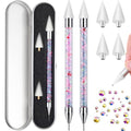 Tatuo 2 Pcs Rhinestone Picker Tool Kit with 2 Wax Head, Colorful - color: Colorful
