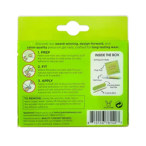 PaintLab Belle Bows 3D Pearl French Tip Press On Nails, Short Almond, 30pc - color: Belle Bows