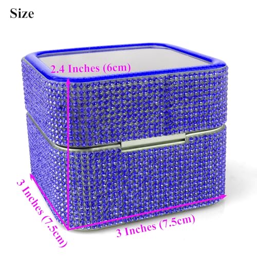 Cellentool 25 Holes Nail Drill Bits Holder Rhinestone Case Box - color: Deep Blue, size: 25 Holes