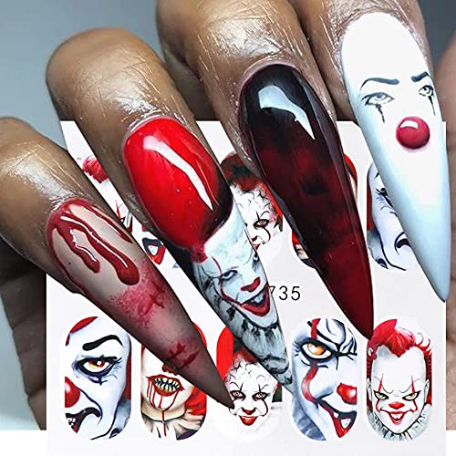 35 Sheets Halloween Water Transfer Nail Stickers Nail Art Decals