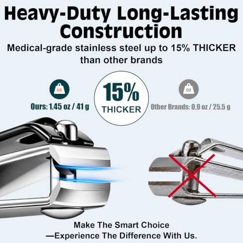 Nail Clippers Set, Fingernail and Toenail Clipper Cutters Trimmers Kit - color: 2pack - Satin Black