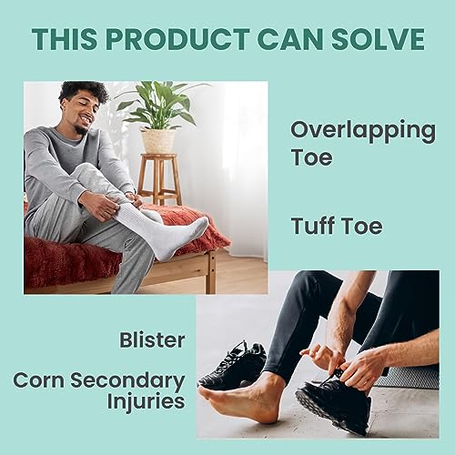 Welnove Pinky Toe Separator, 12 Pcs Black Gel Toe Spacers Bunion Corrector for Feet Women and Man, Little Toe Cushions for Curled Overlapping - color: Black