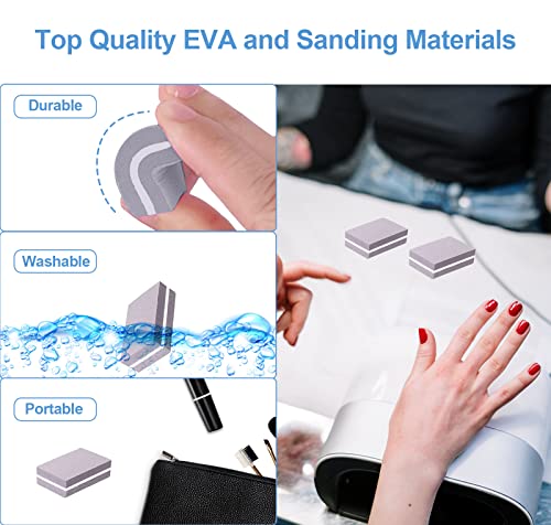 Nail Buffers (100 Pack), Mini Buffer Block Nail File for Acrylic Nails and Natural Nails, 100/180 Grit Nail Buffer Block Bulk Buffing Blocks for Nail Buff Professional Manicure File Blocks Set Gray - size: 100 Pcs Mini 100/180 Grit Gray/White