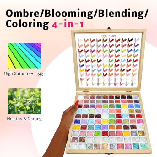 Sponges Pat Gel Ombre Nails, 100Colors Patting Paint Nail Art Ombre Gel Kit - size: 100 Colors Set