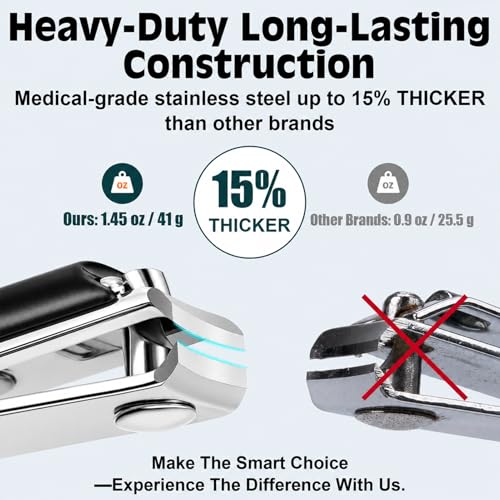 Nail Clippers Set, Fingernail and Toenail Clipper Cutters Kit - color: 3Pack - Jet Black