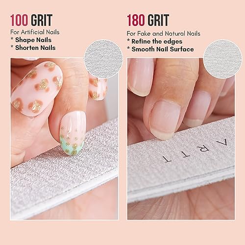 Makartt 100/180 Grit Nail Files, 10PCS Zebra Emery Boards for Nails - size: 100/180 Grit