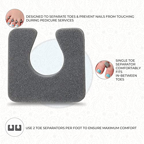 ForPro Sole Toe Separators, 144ct, Cool Grey, Individual Foam Separators - color: Cool Grey, size: Pack of 144