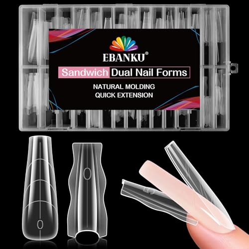 240Pcs Sandwich Nails Dual Forms - color: Long Coffin