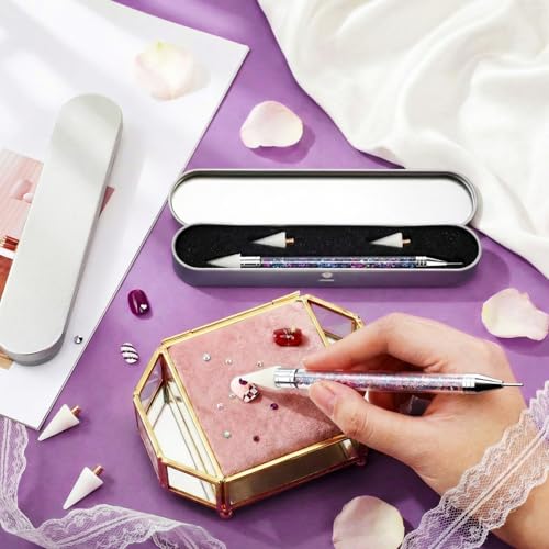 Tatuo 2 Pcs Rhinestone Picker Tool Kit with 2 Wax Head, Colorful - color: Colorful