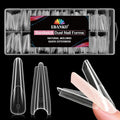 EBANKU Sandwich Dual Forms for Polygel: Square Nail Form & Acrylic Nails - color: Long Oval
