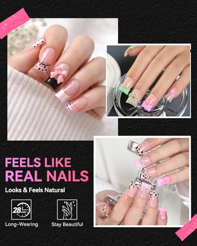 Makartt Short Duck Nail Tips, 504 PCS 15 Sizes with 5.5/6.5/7.5, Clear Full Cover Flare Nails for Press-Ons DIY, PMMA Soft Gel Wide Nail Tips for French 3D Nails Design, Salon Home Manicure Supplies - size: Short Duck Full Cover