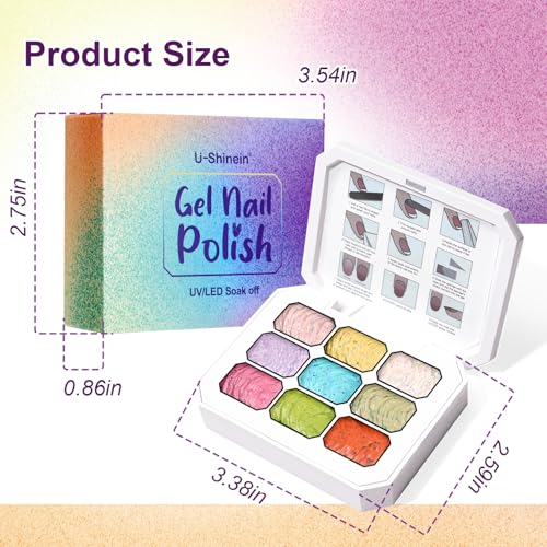 Gradient Painting Gel, 9 Colors Ombre Gel Nail Polish for 3D Sculpture Gel - color: Candy Cane Cream