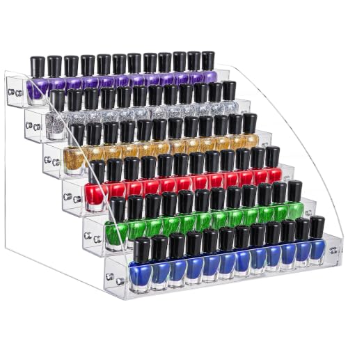 KINGROW Nail Polish Organizer, Acrylic Paint Display for table 6 Tier - size: 6 Layers