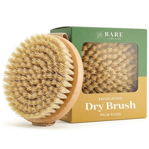 Bare Botanics Dry Brushing Body Brush for Lymphatic Drainage - size: 4-inch