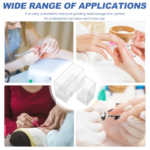 CALLARON 2pcs Nail Drill Bit Stand Multi-hole Nail Bits Storage Container Organizer Stand for Display