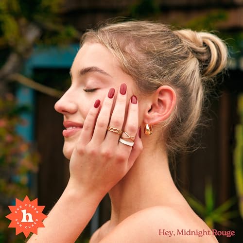 Heyhae Semi Cured Gel Nail Strips - Hey, Midnight Rouge - color: Hey, Midnight Rouge