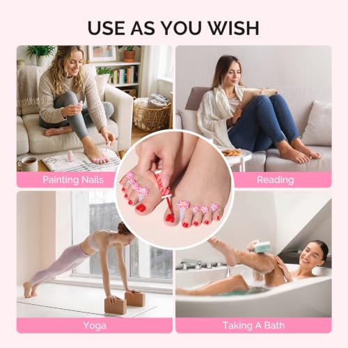 MelodySusie 32Pcs Silicone Flower Toe Separators, Toe Spacers for Pedicure - size: 32Pcs-A