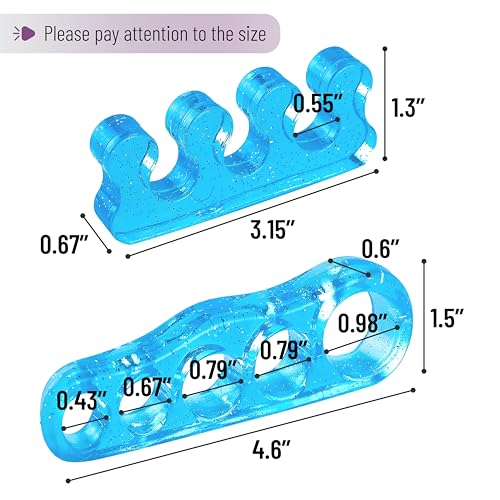Dr. JK- ToePal Gel Toe Separator, 2 Pairs, Toe Spacers, Bunion Corrector - color: Dark Blue, size: 2 Pairs